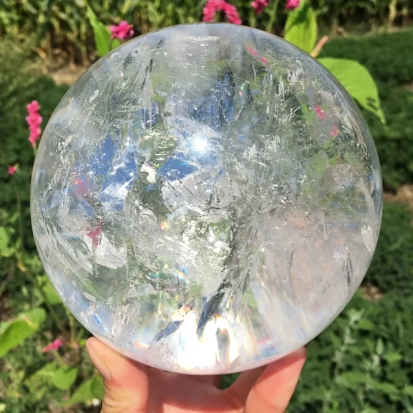 Elegant Clear Quartz Crystal Sphere