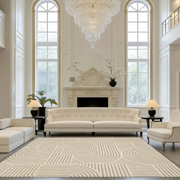 Boho Area Rug Beige