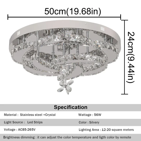 Chandelier Ceiling, Luxury Crystal Led