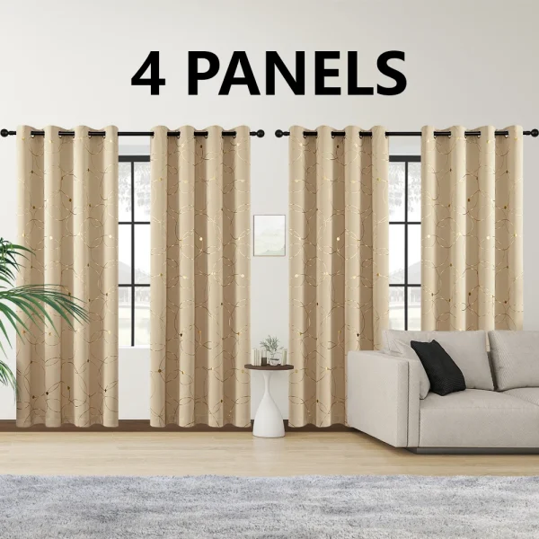 4PCSBlackout Curtains Room Darkening