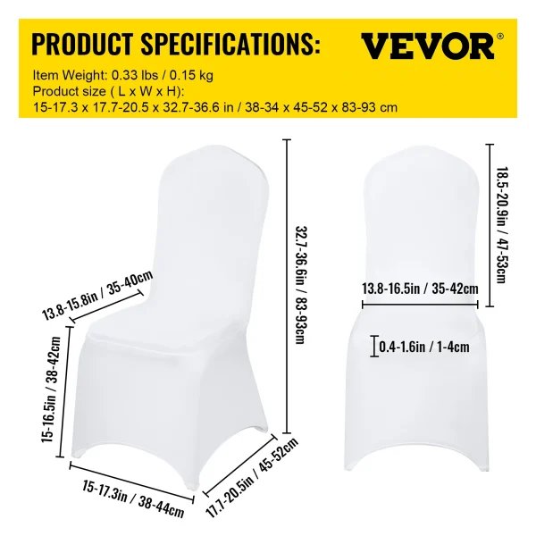 50/100Pcs Wedding Chair Covers Spandex