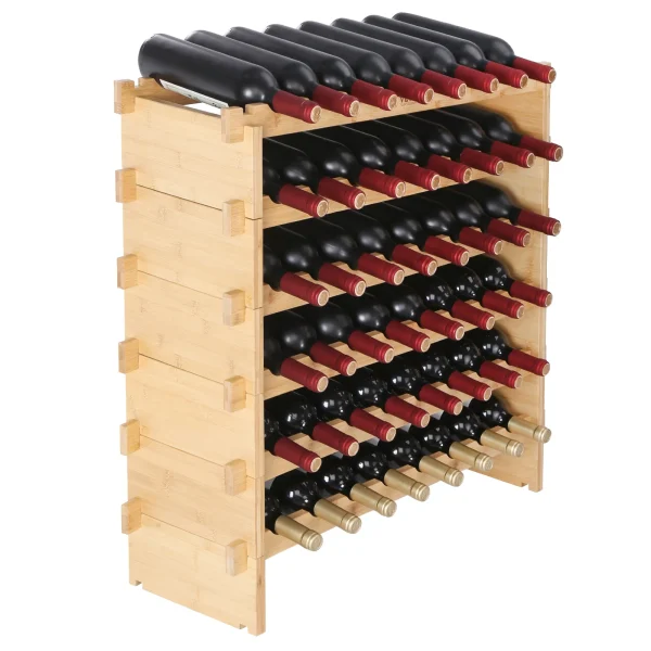 48/72 Bottle Stackable Modular Wine Rack